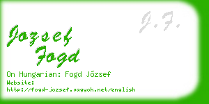 jozsef fogd business card